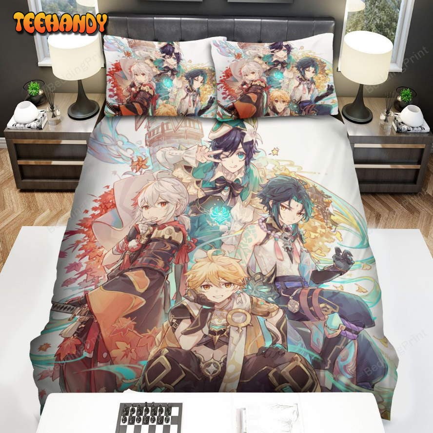 Genshin Impact Venti Aether Xiao And Kaedehara Kazuha Art Bedding Sets