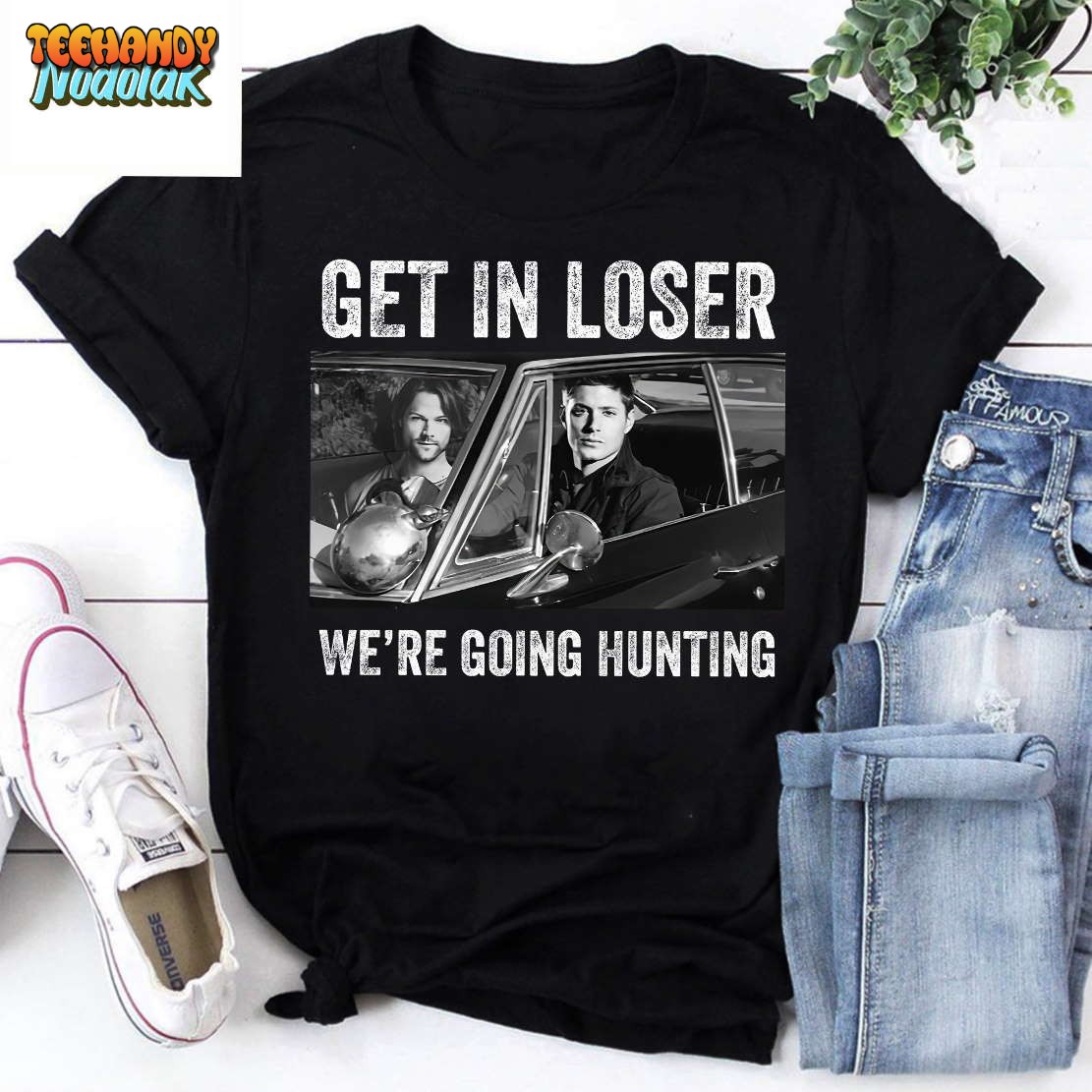 Get In Loser We’re Going Hunting Supernatural Vintage T-Shirt