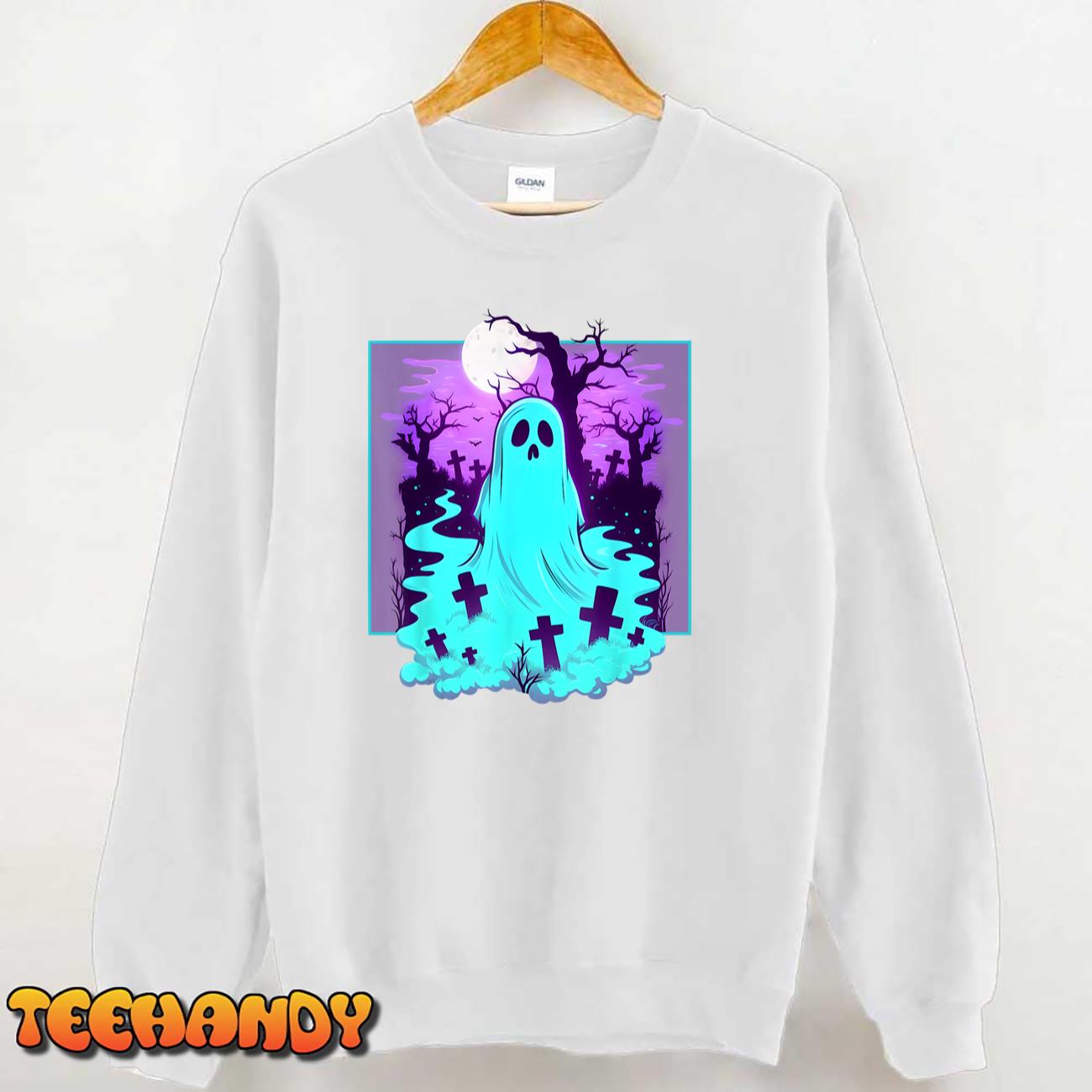 Ghost Graveyard Pastel Goth Cute Spooky Halloween Aesthetic T-Shirt