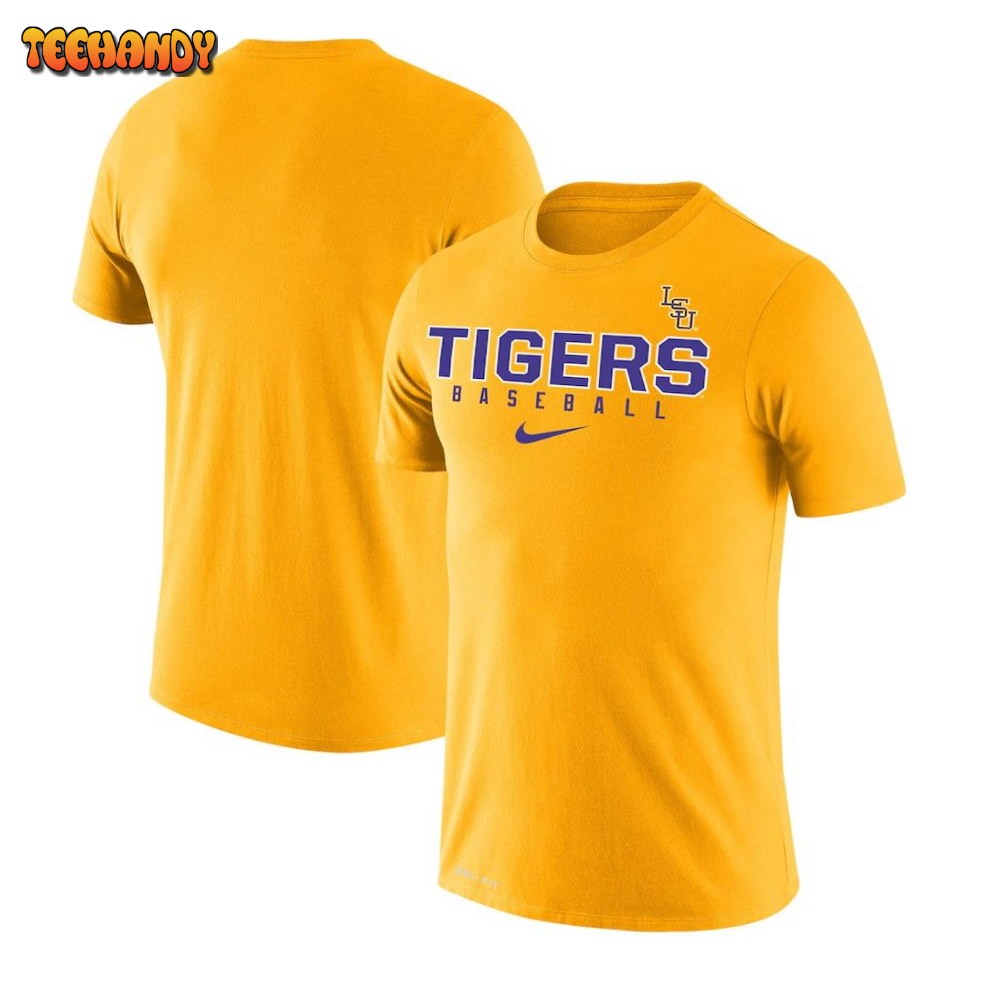 Gold LSU Tigers Baseball Legend Performance T-Shirt