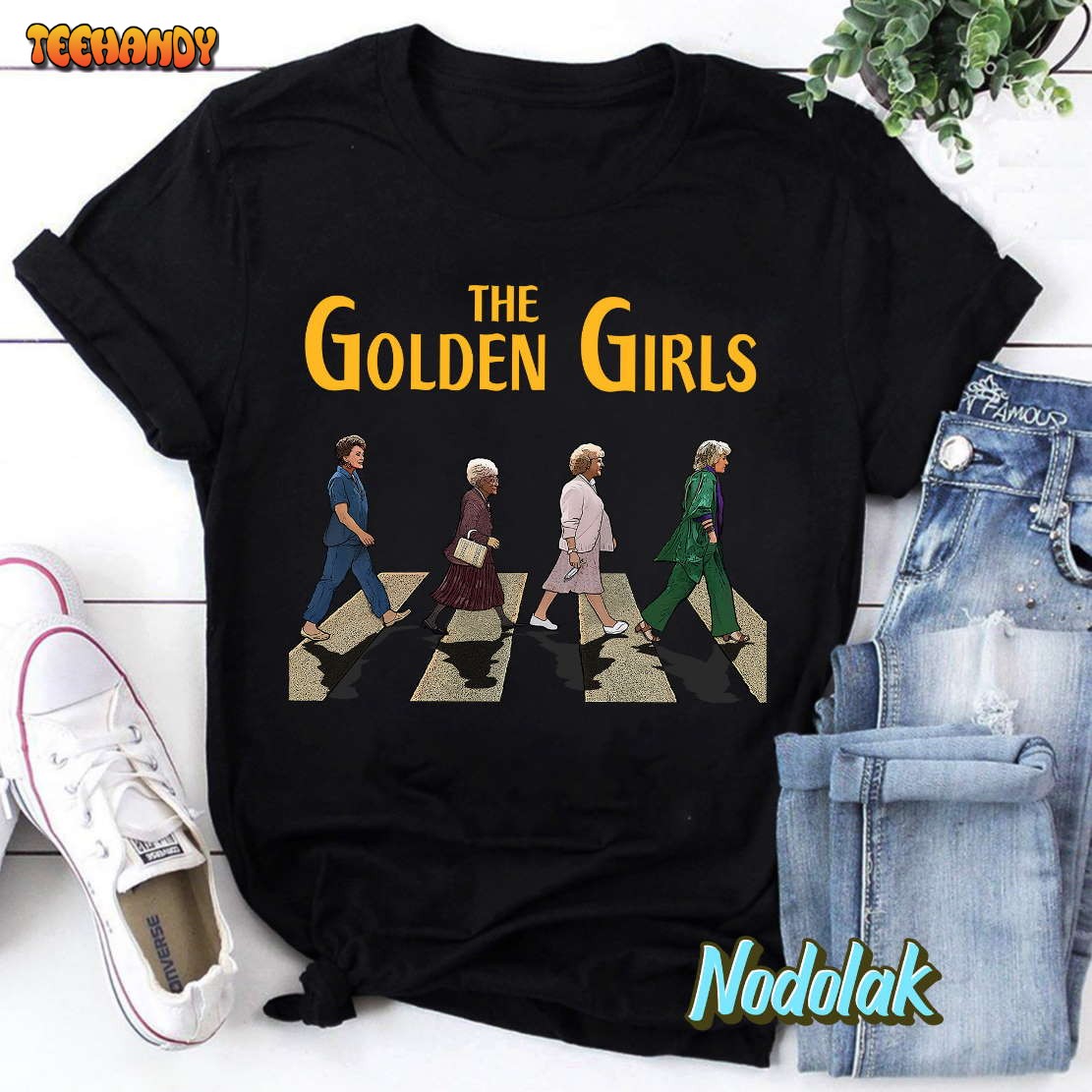 Golden Girls Crossing Road T-Shirt, The Stay Golden Shirt