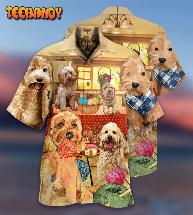 Goldendoodle Lovely Dog Crochet Hawaiian Shirt