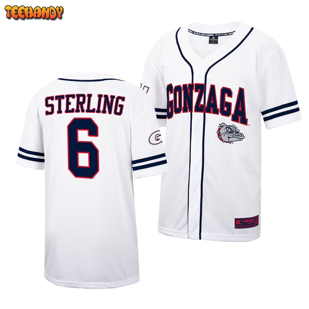 Gonzaga Bulldogs Grayson Sterling College Baseball Jersey White