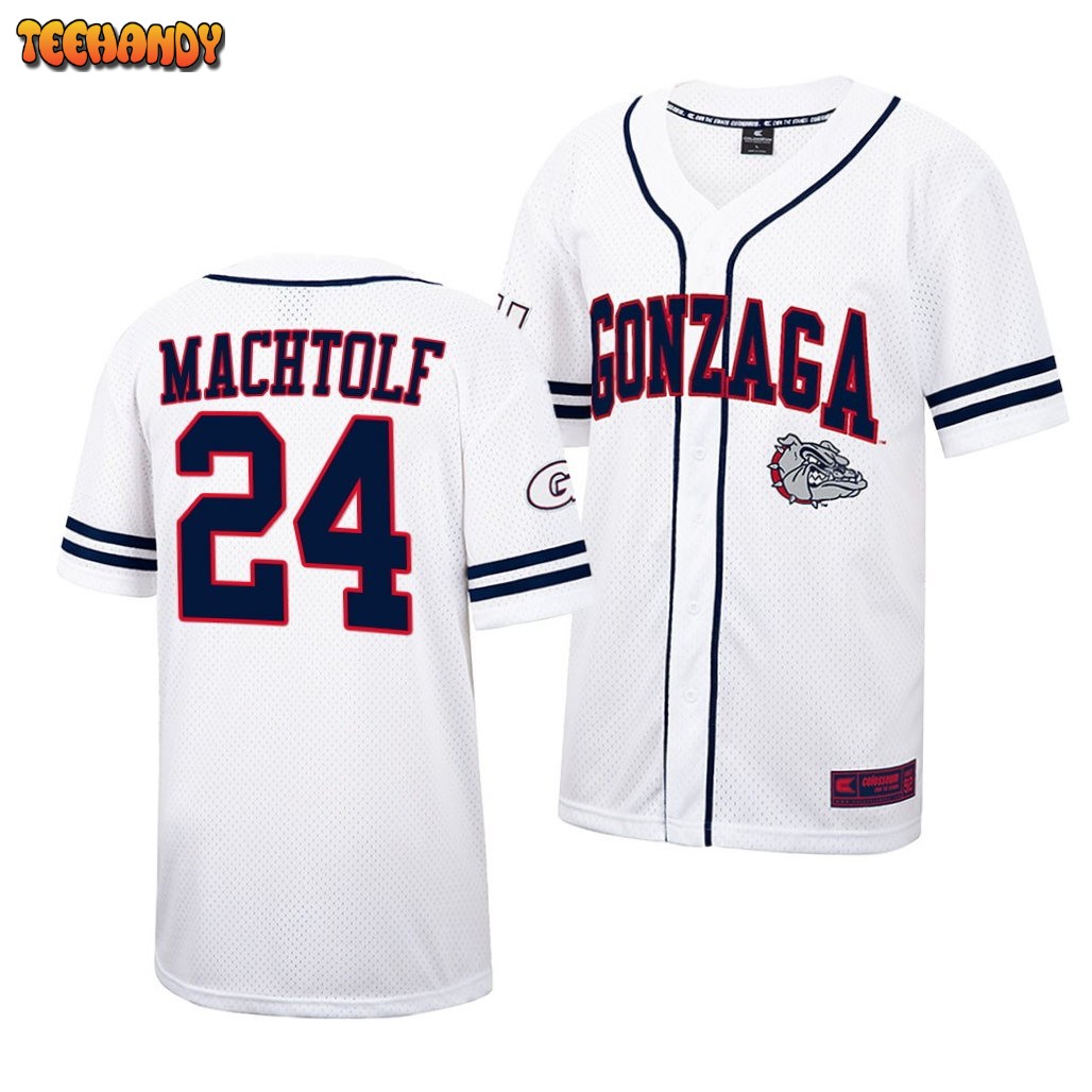 Gonzaga Bulldogs Jack Machtolf College Baseball Jersey White