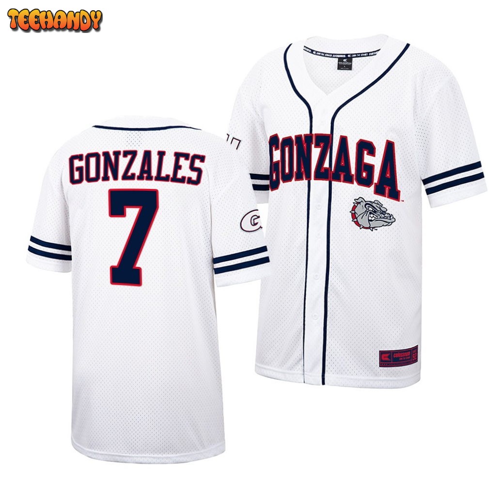 Gonzaga Bulldogs Marco Gonzales College Baseball Jersey White