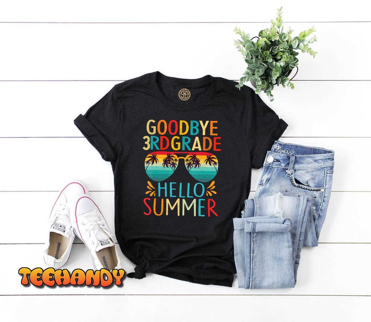 Goodbye 3rd Grade Hello Summer Last Day of School Boys Kids T-Shirt