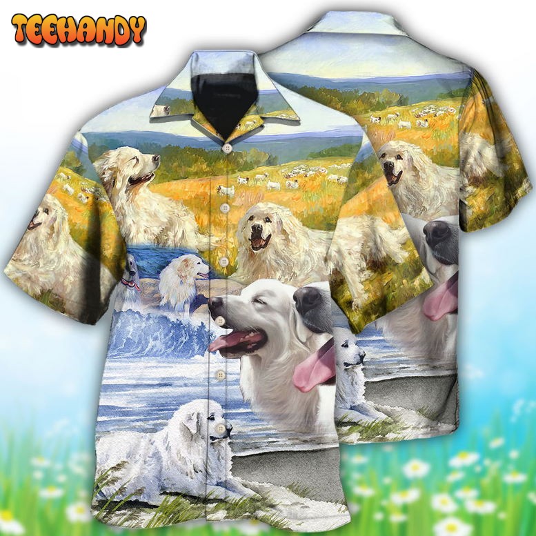 Great Pyrenees Art Dog Lovely Hawaiian Shirt