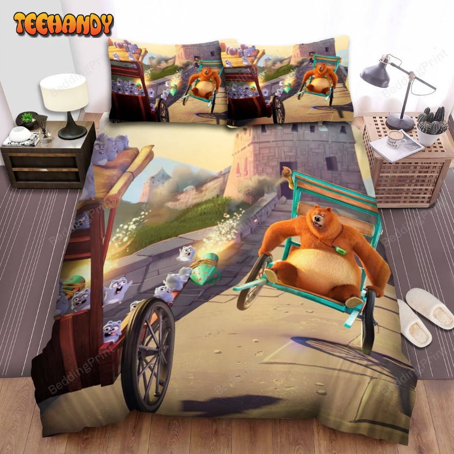 Grizzy And The Lemmings Grizzy Racing With Lemmings Spread Bedding Sets