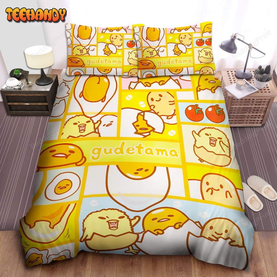 Gudetama With Cute Friends Duvet Cover Bedding Sets