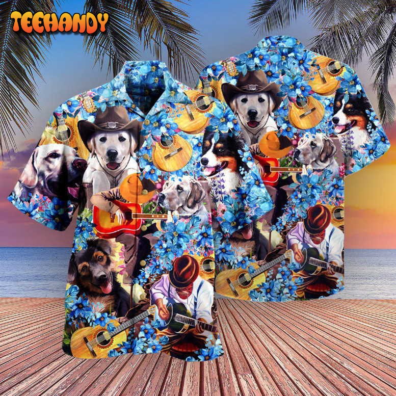 Guitar Dog That’s What I Do I Pet Dogs I Play Guitars Hawaiian Shirt