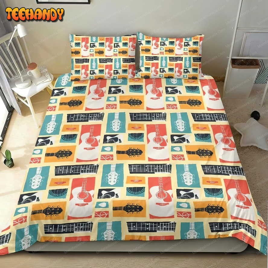 Guitar Pattern Music Gift Bedding Sets