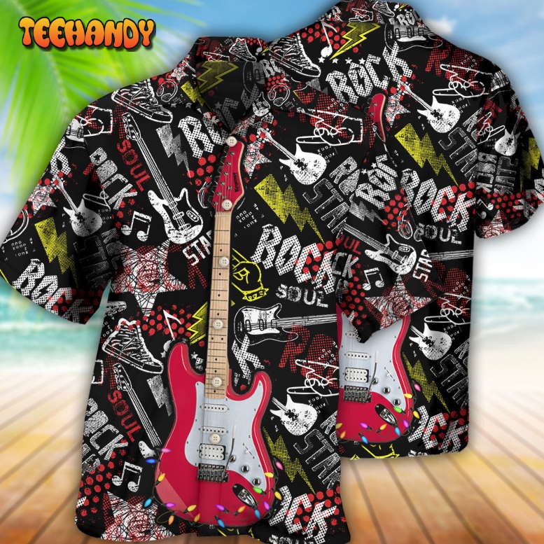 Guitar Rock Soul Merry Christmas Happy Hawaiian Shirt