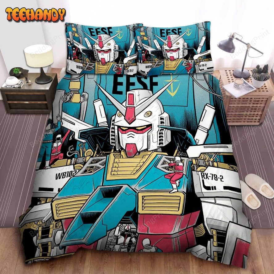 Gundam Rx-78 In Manufactory Duvet Cover Bedding Sets