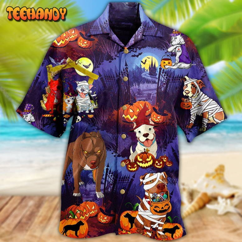 Halloween Dogs Night Scary Hawaiian Shirt