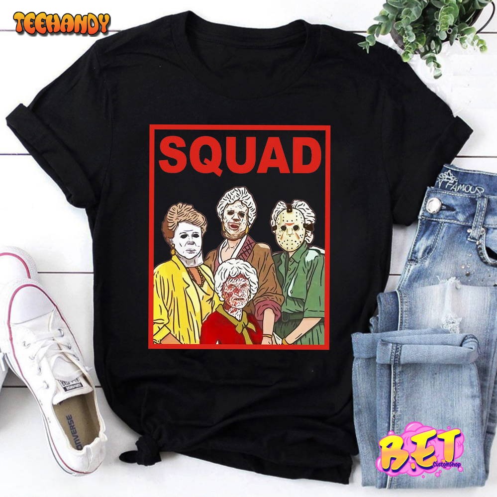 Halloween Horror Movies Characters Mashup The Golden Girls Squad T-Shirt