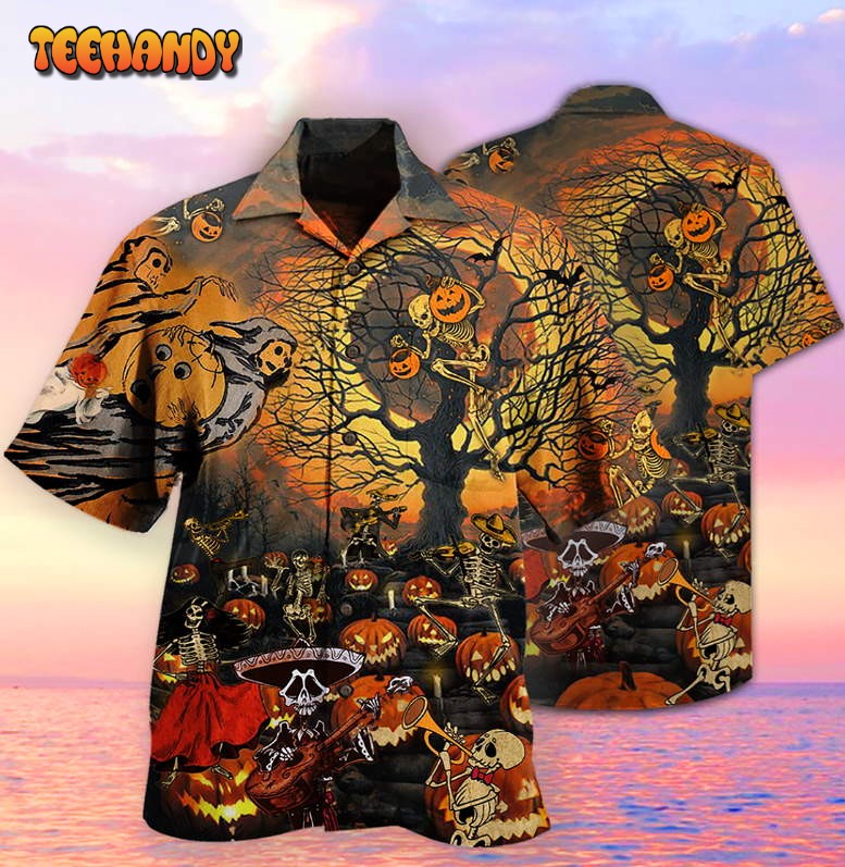 Halloween Skull Darkness Hawaiian Shirt