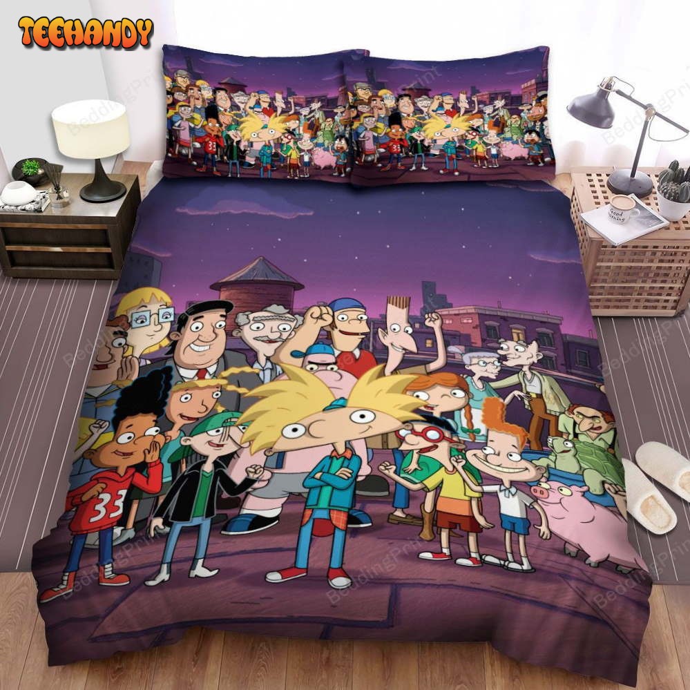 Hey Arnold! All Characters In One Spread Duvet Cover Bedding Sets