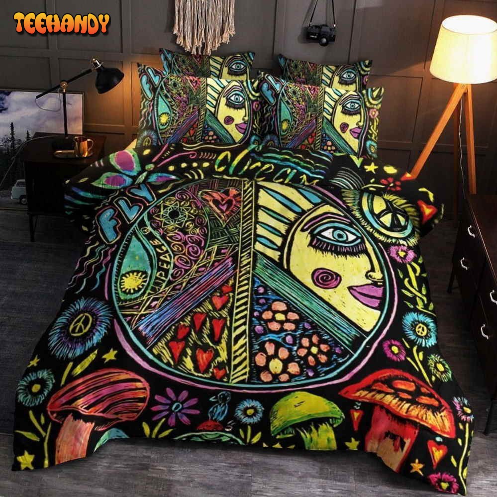 Hippie Color Art Bedding Set Duvet Cover and Pillow Cases