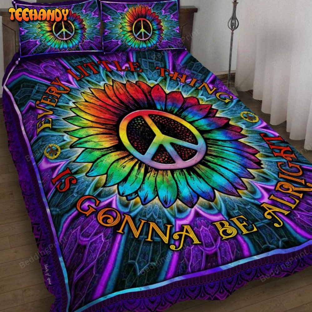 Hippie Every Little Thing Is Gonna Be Alright Duvet Cover Bedding Sets