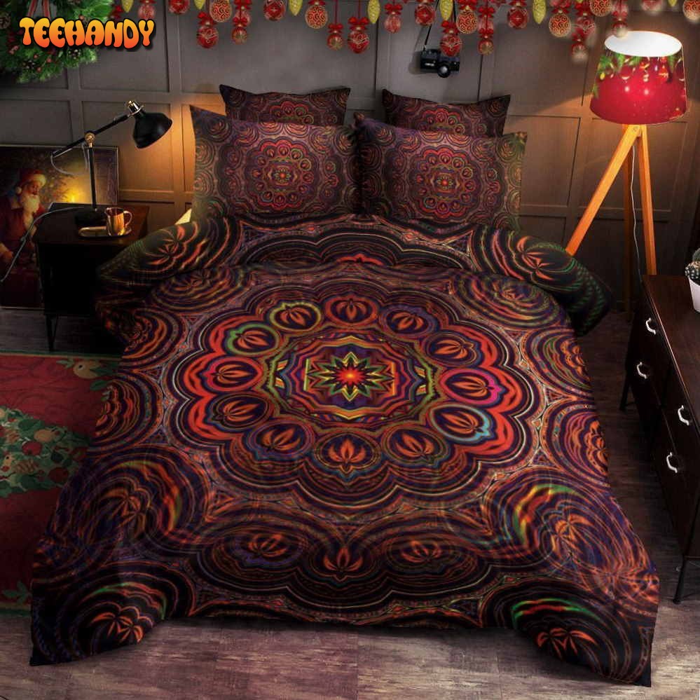 Hippie Flower Pattern Bedding Sets Perfect Hippie Gifts For Birthday Christmas