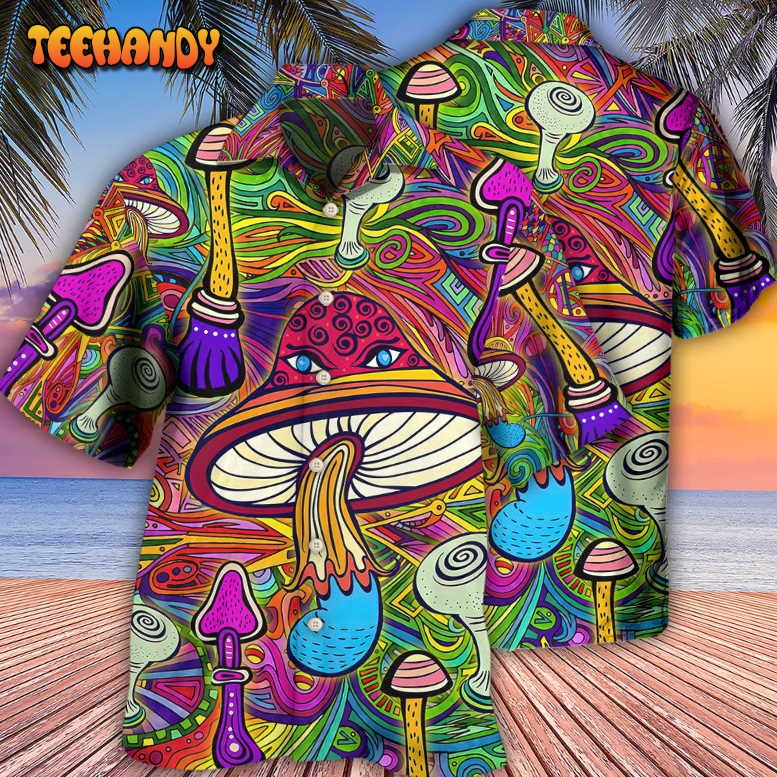 Hippie Mushroom Hypnotizing Hawaiian Shirt