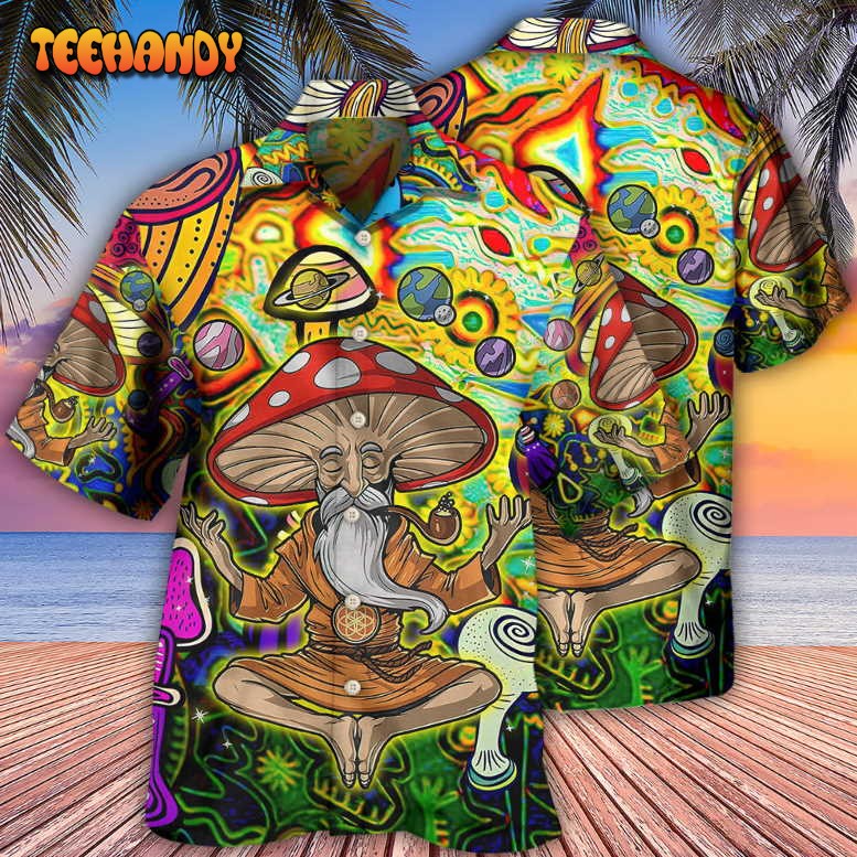 Hippie Mushroom Witch Colorful Hawaiian Shirt