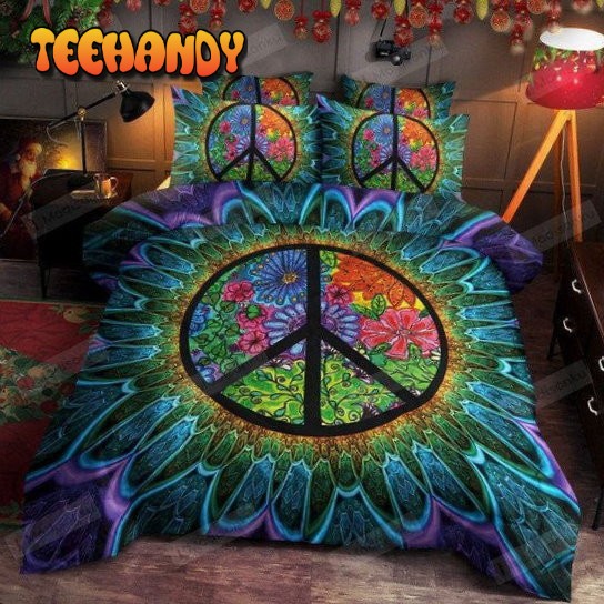 Hippie Peace Symbol Spread Bedding Sets Perfect Gifts For Fox Hippie