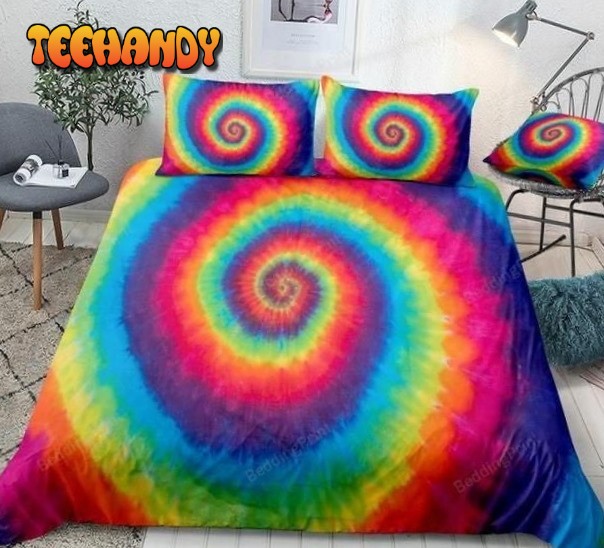 Hippie Rainbow Tie Dye Bed Sheets Duvet Cover Bedding Sets