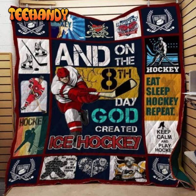 Hockey 3D Customized Quilt Blanket