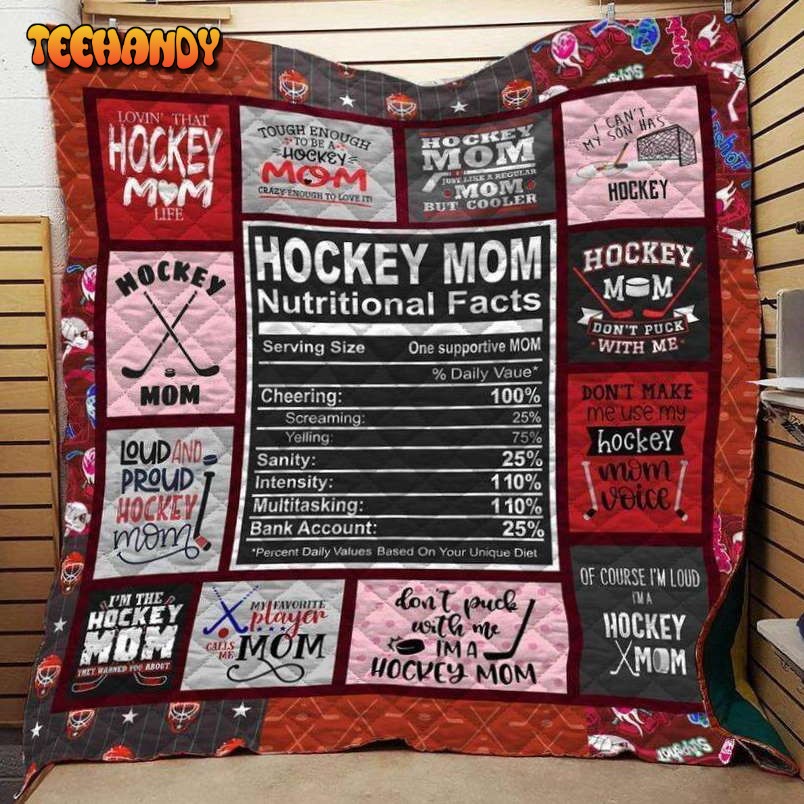 Hockey Mom 3D Customized Quilt Blanket