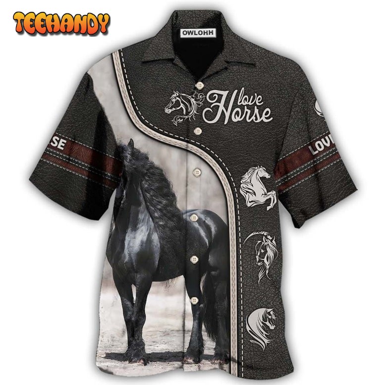 Horse Black Lover Hawaiian Shirt