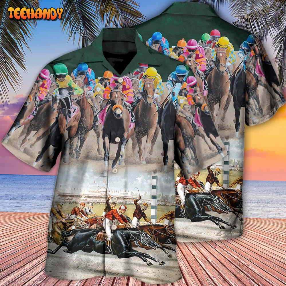 Horse Racing Great Horse Best Seat Hawaiian Shirt