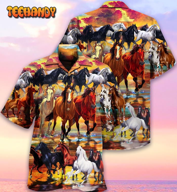 Horse Run Run Hawaiian Shirt