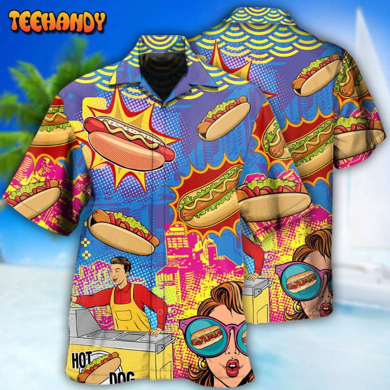 Hot Dog Pop Art Cool Hawaiian Shirt