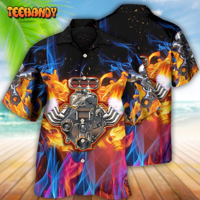 Hot Rod Fire Style Hawaiian Shirt