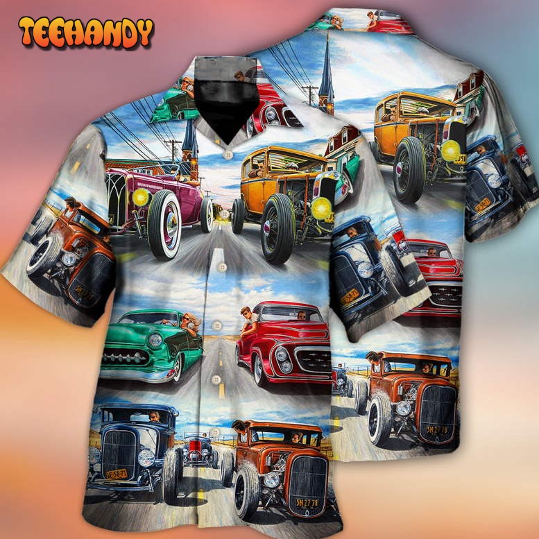 Hot Rod Racing Lover Cool Art Style Hawaiian Shirt