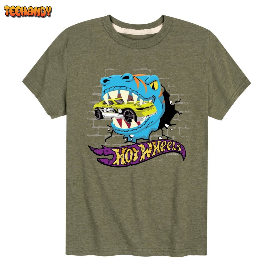 Hot Wheels T-rex Wall Kids T Shirt