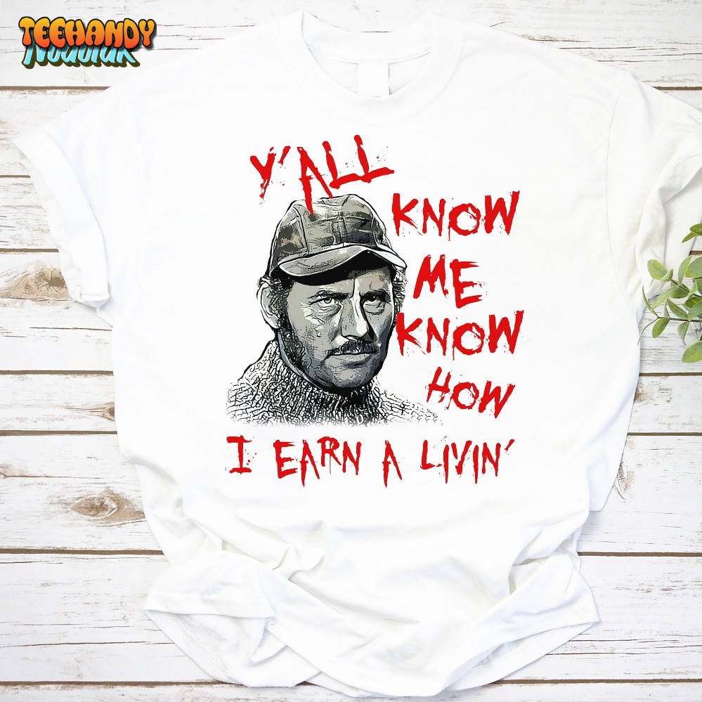 How I Earn A Living Quint Jaws Unisex Vintage T-Shirt