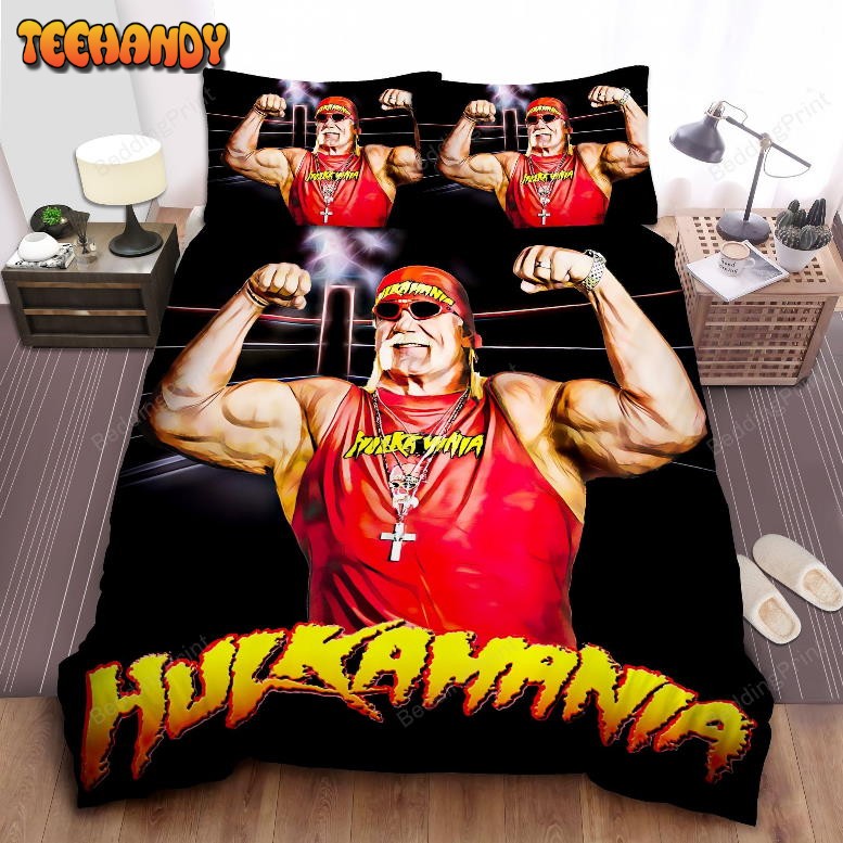 Hulk Hogan Posing In Wrestling Ring Bedding Sets