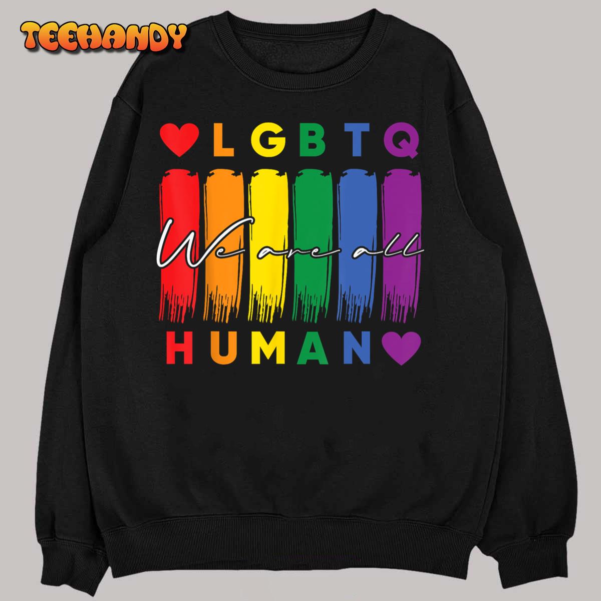 Human LGBTQ Pride Month Rainbow Vintage T-Shirt