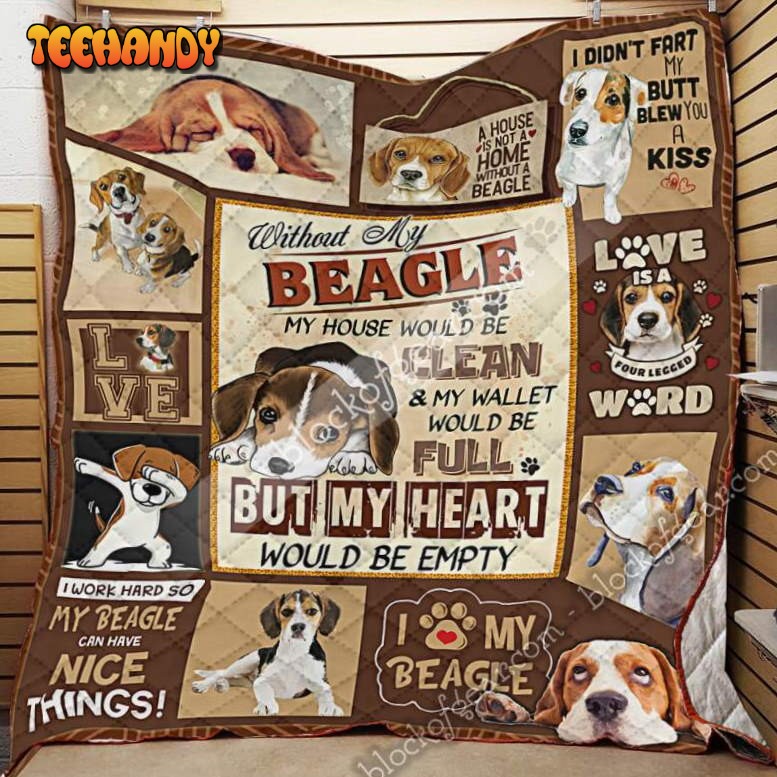 I Love My Beagle 3D Quilt Blanket