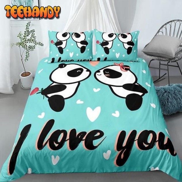 I Love Panda Duvet Cover Bedding Sets