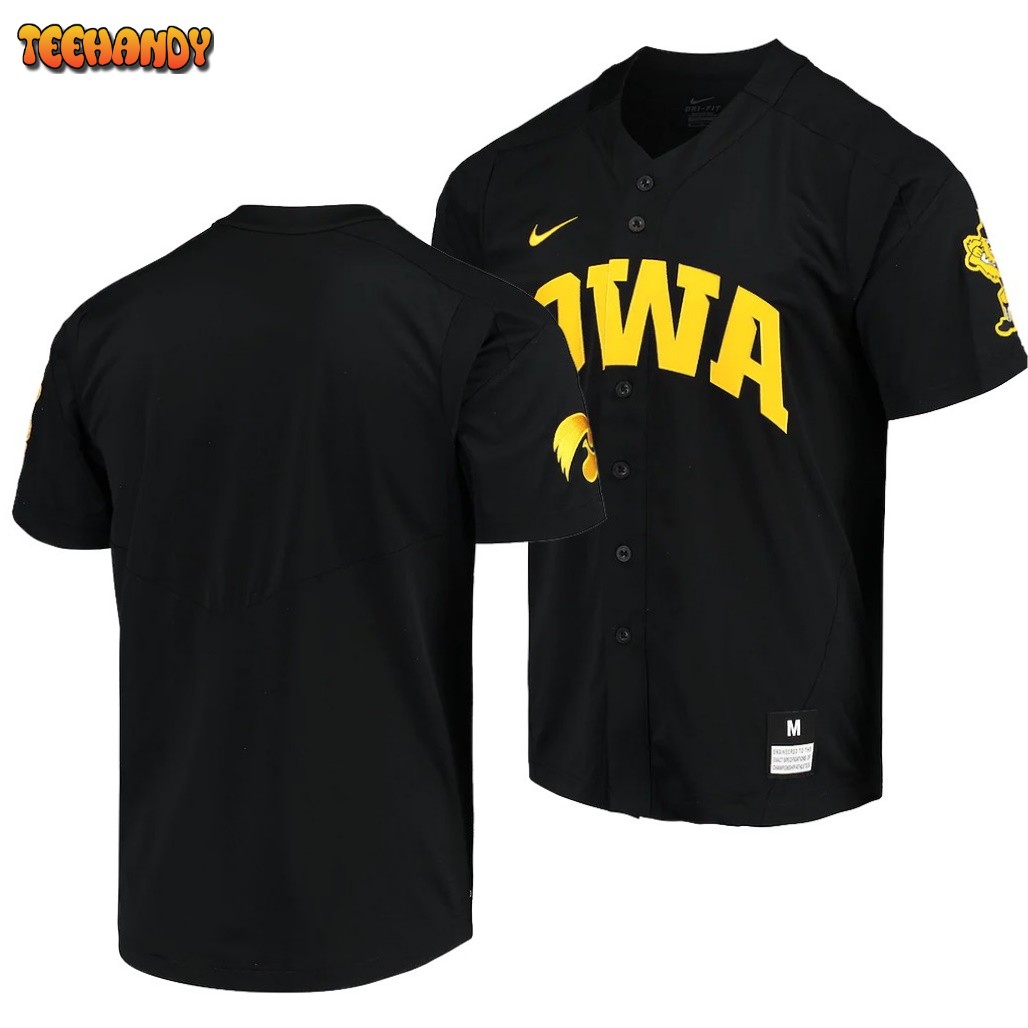 Iowa Hawkeyes College Baseball Black Elite Jersey