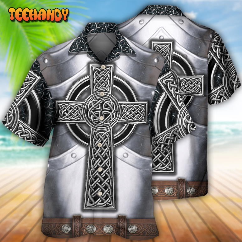 Irish Celtic Armor Metal Irish Hawaiian Shirt