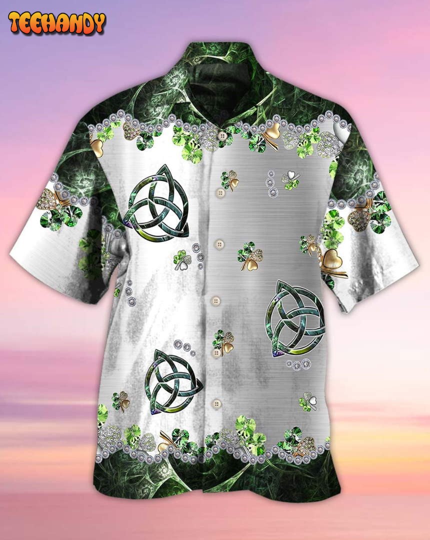 Irish Clover Metal Hawaiian Shirt