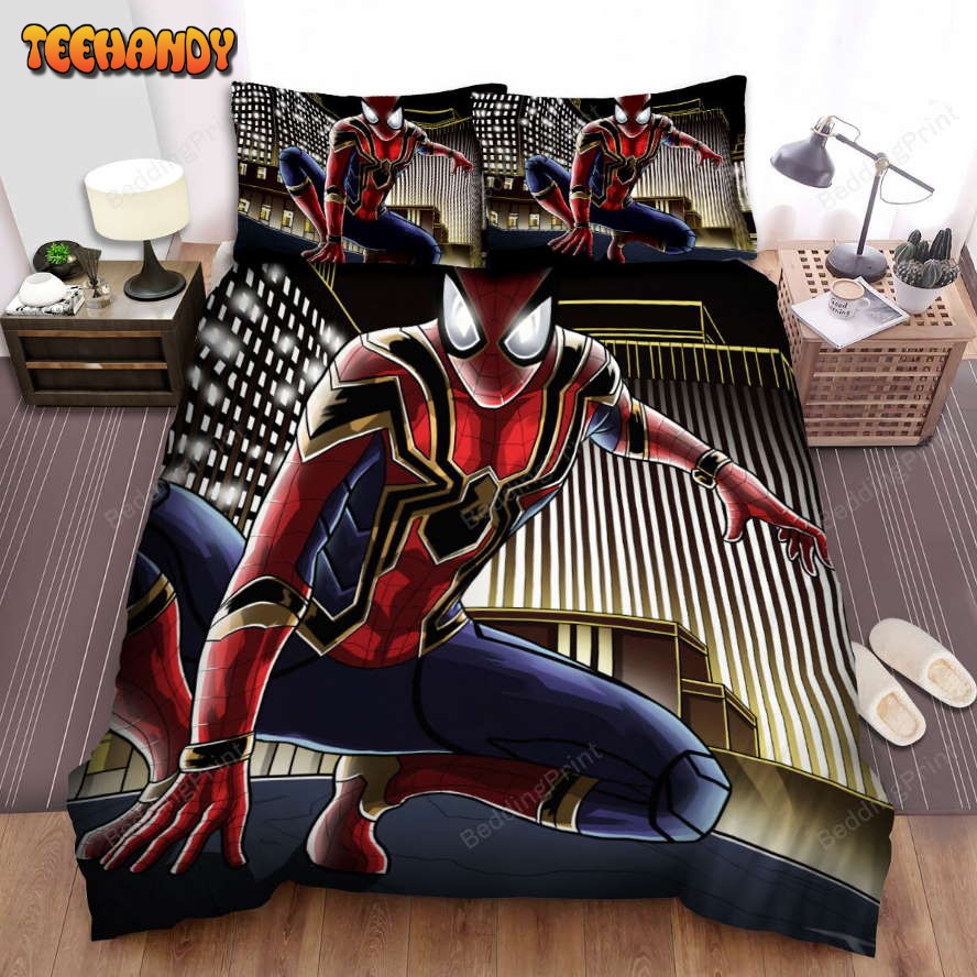 Iron Spider City Night Bed Sheets Duvet Cover Bedding Sets