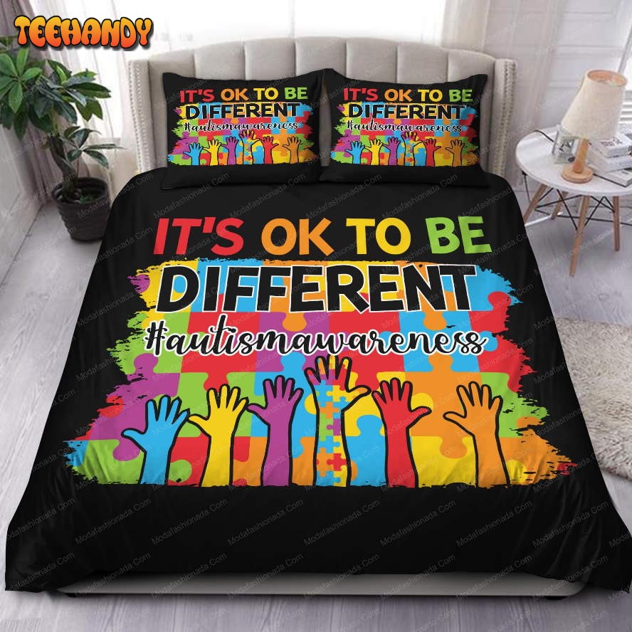 It’s Ok To Be Different Autism Awareness Duvet Cover Bedding Sets