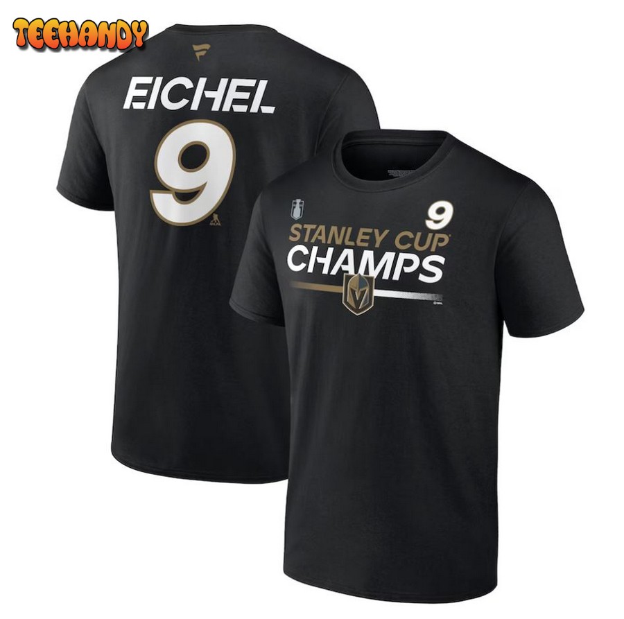 Jack Eichel Vegas Golden Knights 2023 Stanley Cup Champions Name & Number T-Shirt