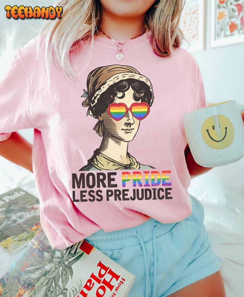 Jane Austen More Pride Less Prejudice LGBT Unisex T Shirt