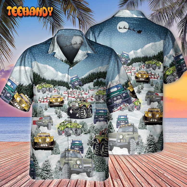 Jeep Snow Party Merry Christmas Hawaiian Shirt